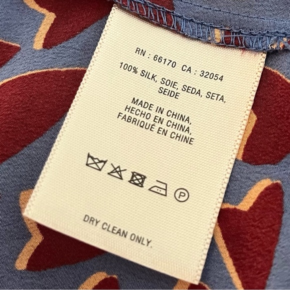 Maeve 100% SILK Kimono HEART Blouse - SMALL - Picture 10 of 11